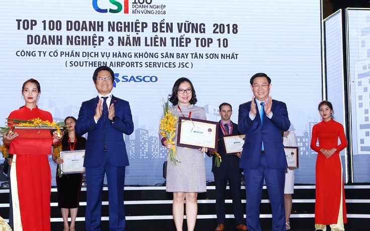 SASCO được vinh danh ba năm liên tiếp Top 10 Doanh nghiệp phát triển bền vững VN