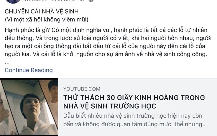 Thủ phạm khủng bố tinh thần thế hệ tương lai: Nhà vệ sinh bẩn trường học