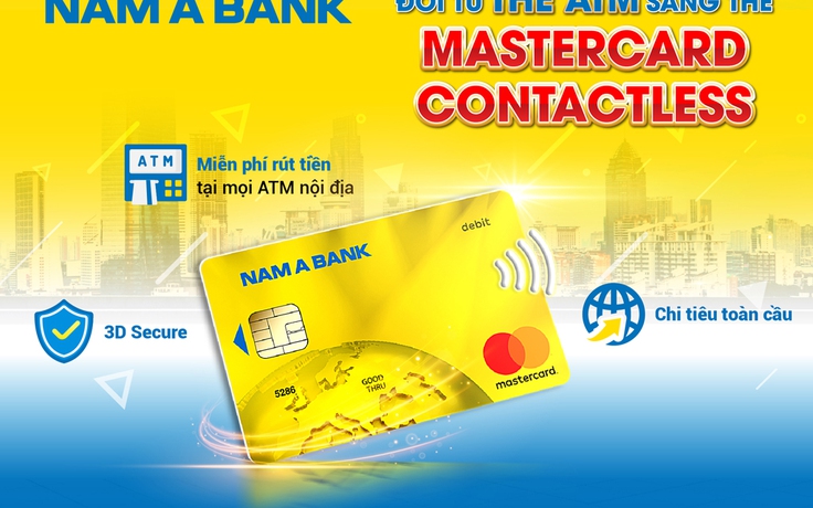 Nam A Bank Mastercard Contactless - chạm là thanh toán