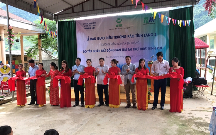 Tập đoàn bất động sản TLM bàn giao trường cho học sinh vùng cao Điện Biên