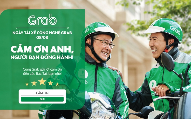 Nhiều hoạt động ý nghĩa chào mừng Ngày tri ân tài xế công nghệ Grab 8.8