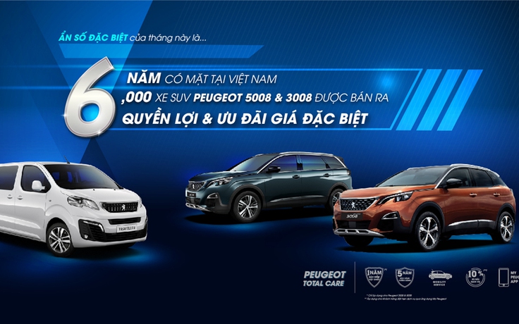 Peugeot ưu đãi giá lên đến 50 triệu đồng và nhiều quyền lợi hấp dẫn khác