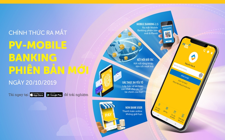 PVcomBank chính thức ra mắt phiên bản mới của ứng dụng PV-Mobile Banking