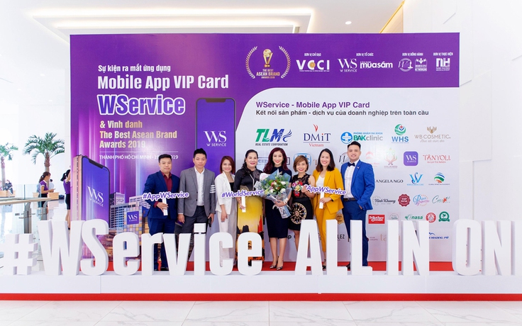 Ra mắt Mobile app VIP Card - WService và vinh danh The Best Asean Brand Awards 2019