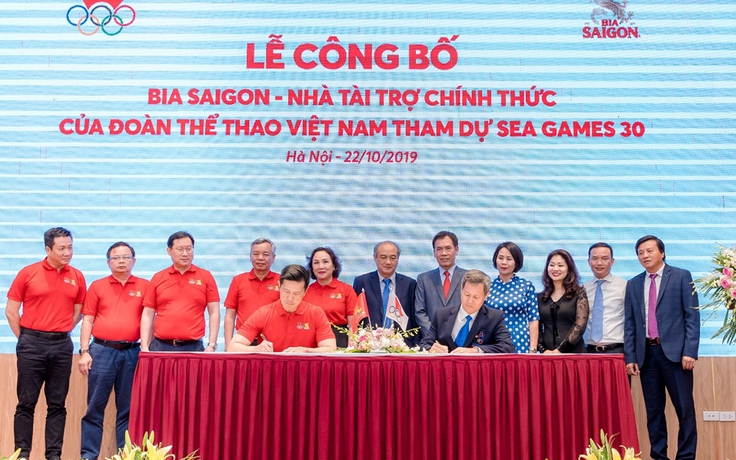 Bia Saigon là nhà tài trợ cho Đoàn thể thao Việt Nam tham dự SEA Games 30