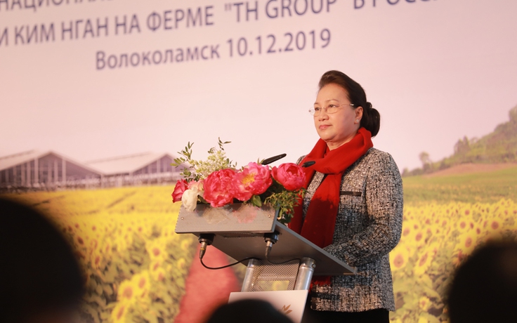 Chủ tịch Quốc hội Nguyễn Thị Kim Ngân thăm trang trại TH True Milk tại Nga