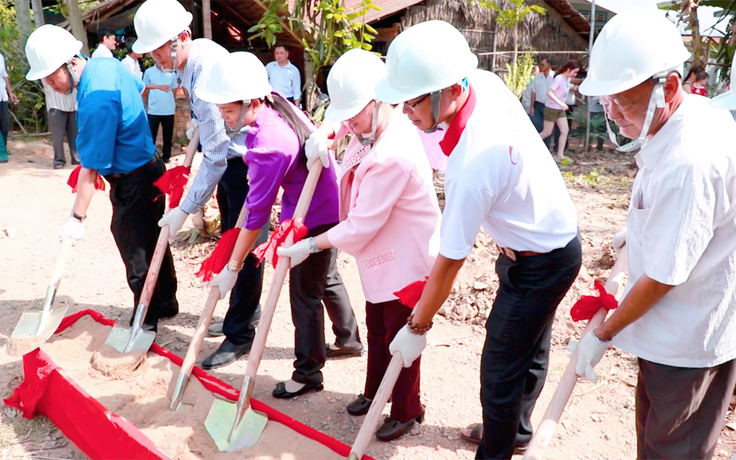 Dự án xây cầu Trái Tim Việt 01 chính thức khởi công tại Vĩnh Long