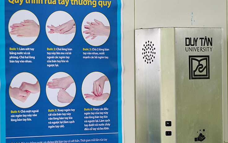 ĐH Duy Tân chế tạo máy hướng dẫn rửa tay đúng cách bằng giọng nói