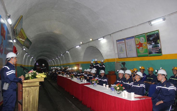Công trình ở độ sâu -300m chào mừng Đại hội Đảng bộ Than Quảng Ninh