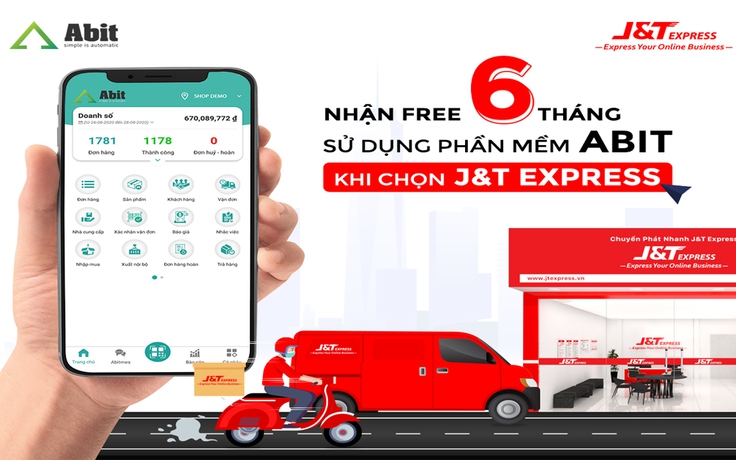 Abit chính thức kết nối chuyển phát nhanh J&T Express trên phần mềm