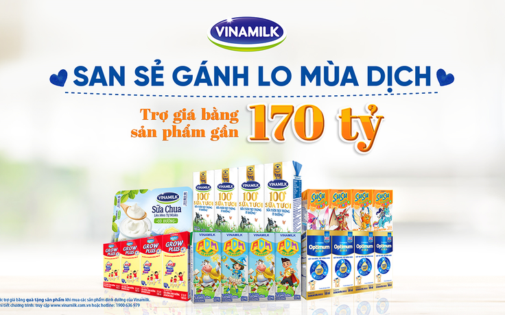 Vinamilk tặng 45.000 phần quà san sẻ với người dân khó khăn tại 3 tỉnh thành