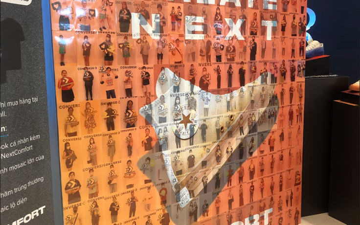 Converse Crescent Mall tạo điểm nhấn với bức tranh mosaic ghép từ ảnh 240 khách hàng