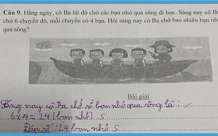 Phép toán ‘6x4=24’ bị giáo viên chấm 'sai' có sai?