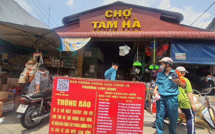 TP.HCM: Chợ Tam Hà, TP.Thủ Đức ngưng hoạt động từ 12 giờ ngày 29.6
