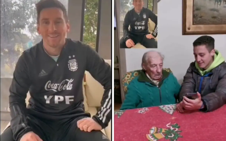 Messi tri ân CĐV 100 tuổi lưu lại từng bàn thắng của mình trong sổ tay