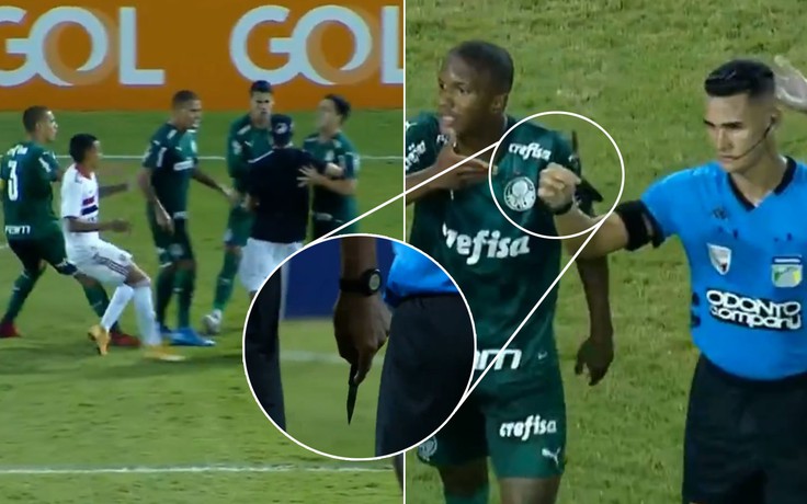 CĐV cầm dao nhảy xuống sân tấn công cầu thủ ở Brazil