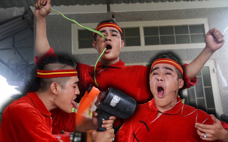 'Quái nhân' dùng khoan máy khoan mũi, nuốt kiếm và rắn: 'Gà trống nuôi con'