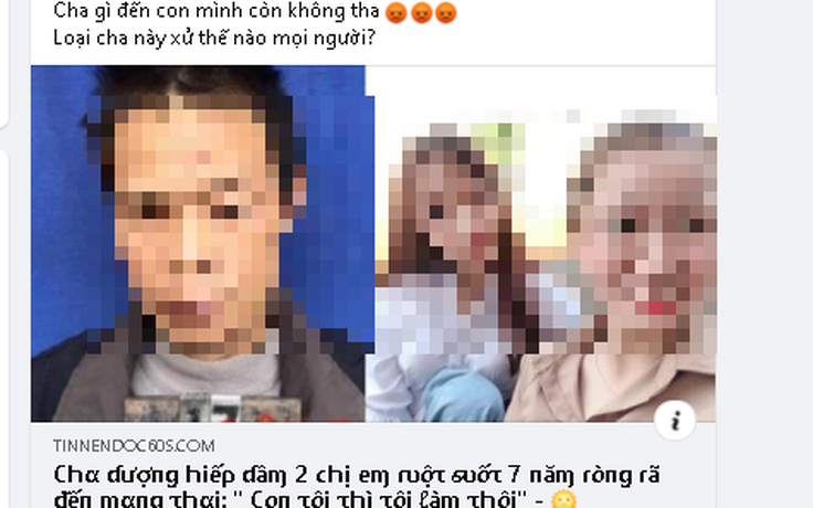 2 cô gái bức xúc khi là nạn nhân của Fanpage ghép hình câu view 'cha dượng hiếp dâm'