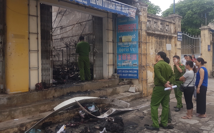 Hỏa hoạn thiêu rụi 1 ki ốt ở Nam Định