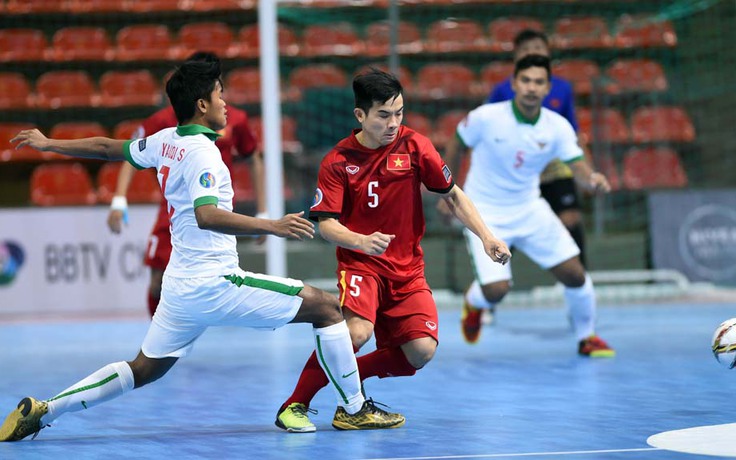 U.20 futsal Việt Nam bị Indonesia chia điểm tại giải châu Á 2017