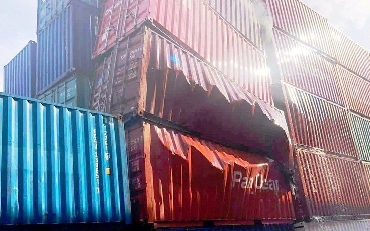 Thùng container nhập từ Trung Quốc bỗng dưng phát nổ ở cảng Cát Lái