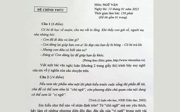 Câu chuyện giáo dục: Đề thi học sinh giỏi dành cho tiến sĩ, giáo sư