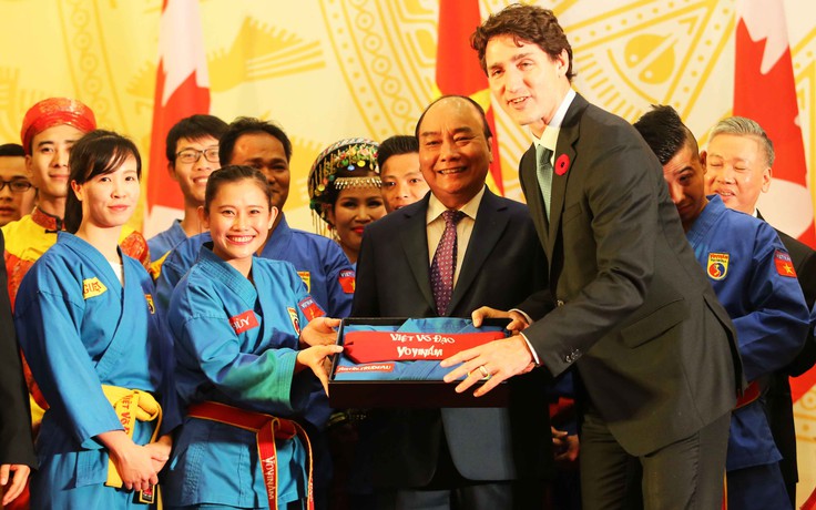 Thủ tướng Canada Justin Trudeau thích thú với vovinam