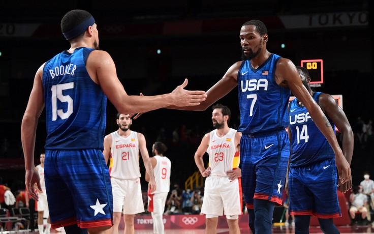 Kết quả bóng rổ Olympic: tuyển Mỹ thắng ngược nhà vô địch FIBA World Cup Tây Ban Nha