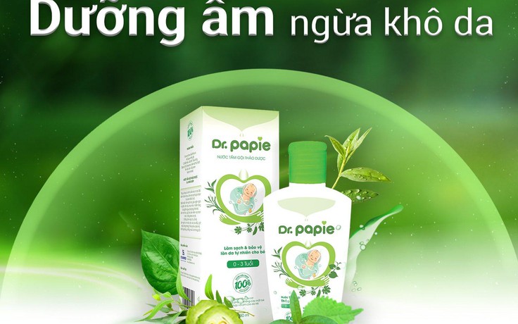 Nước tắm gội thảo dược Dr.Papie - Giữ ấm phòng cảm - Dưỡng ẩm ngừa khô da