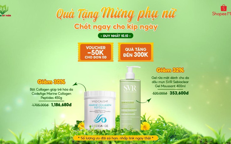 ShopeeMall - Mỹ phẩm Mai Hân: Tháng của Nàng, trăm ngàn Deal sốc