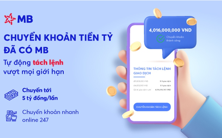 MB ra mắt tính năng chuyển khoản ‘Tách lệnh tự động’ trên App MBBank