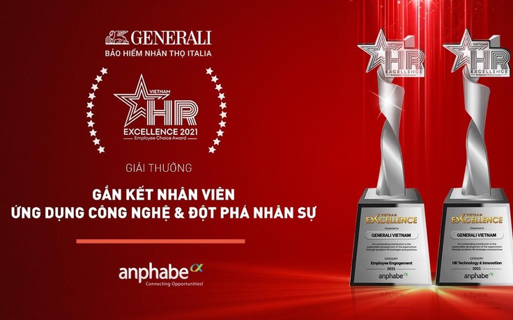 Generali được vinh danh hai giải thưởng 'Nhân sự xuất sắc' tại Vietnam Excellence 2021