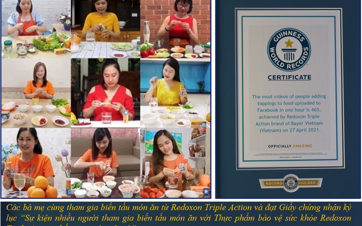 ‘Hot trend’ ẩm thực đến kỷ lục thế giới cho Redoxon và cộng đồng nội trợ Việt