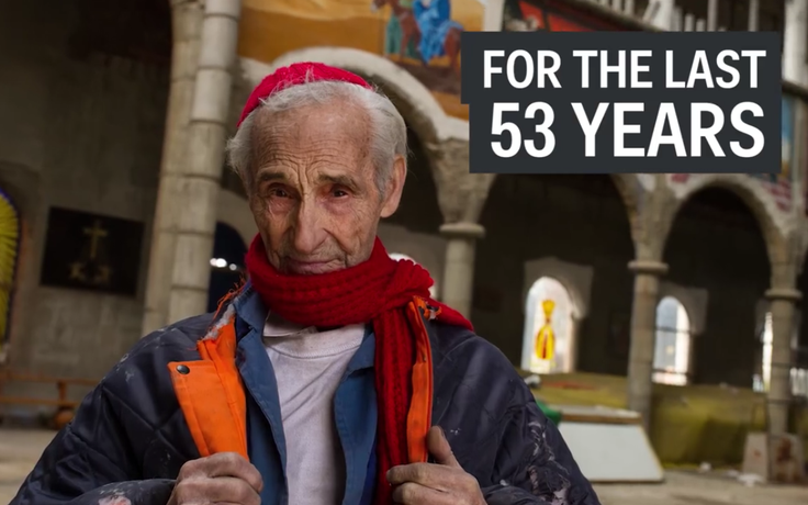 Tu sĩ 90 tuổi một mình xây thánh đường 86.000m2 trong 53 năm