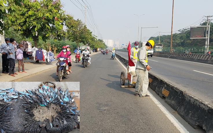 TP.HCM: 'Đinh tặc' lại hoành hành trên QL 1 dịp cận Tết sau thời gian tạm lắng