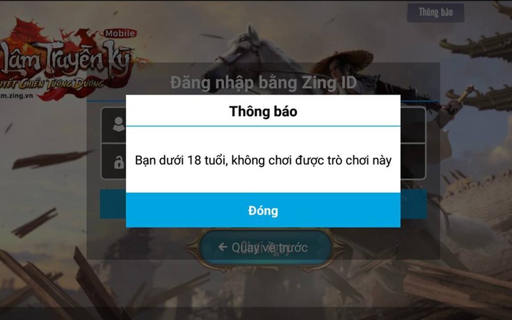 VLTK Mobile yêu cầu cập nhật thông tin, gamer 'em chưa 18' lo sốt vó