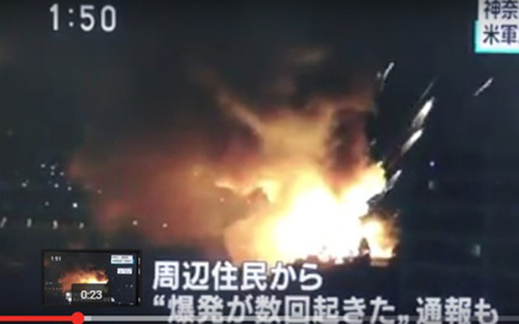 Cháy nổ tại nhà kho quân sự của Mỹ sát Tokyo
