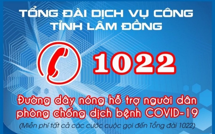 Lâm Đồng: Thiết lập đường dây nóng miễn phí hỗ trợ người dân phòng, chống dịch Covid-19