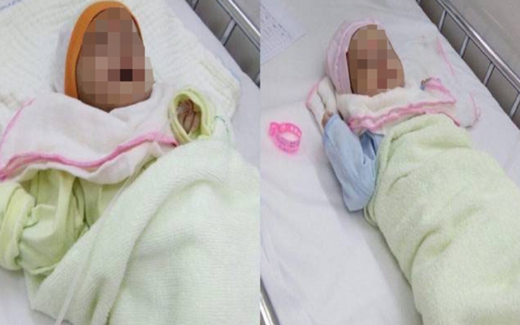 Tìm người thân của 2 bé sơ sinh bị bỏ rơi trước cổng chùa ở Quảng Ninh