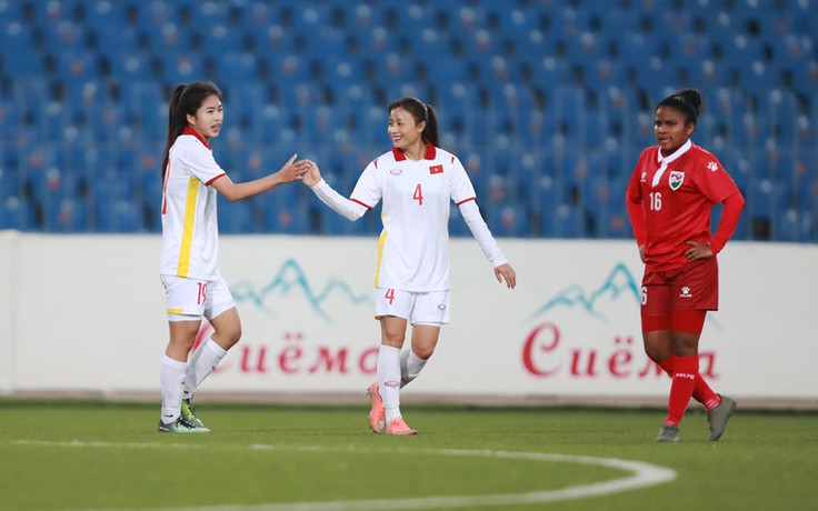 Kết quả vòng loại nữ châu Á, Maldives 0-16 tuyển Việt Nam: Mưa bàn thắng tại Tajikistan!