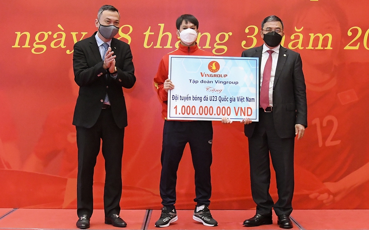 HLV Đinh Thế Nam được thưởng 25 triệu đồng, cầu thủ U.23 Việt Nam được 40 triệu