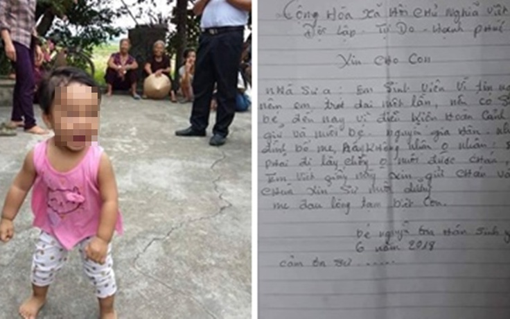 Bé gái một tuổi bị mẹ bỏ lại chùa để 'đi lấy chồng’