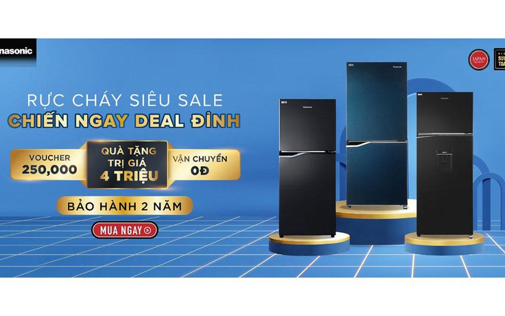 Siêu sale tủ lạnh chính hãng Panasonic 10.10: giá siêu tốt, quà siêu lớn!