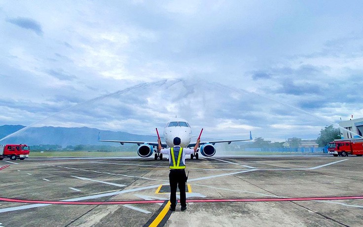 Điện Biên lần đầu có đường bay thẳng thương mại khai thác bằng phản lực khu vực