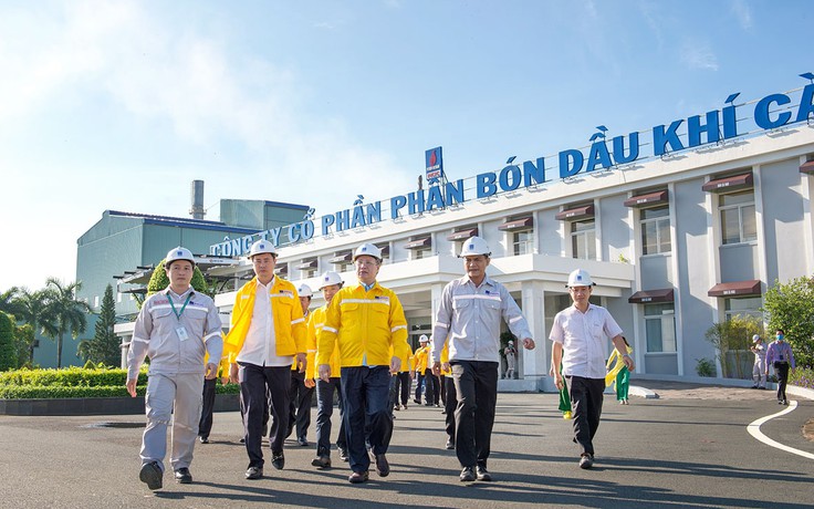 Thường trực Ban Bí thư Trần Quốc Vượng thăm cụm công nghiệp khí điện đạm Cà Mau