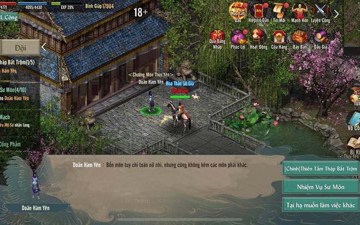 Những hoạt động không thể bỏ qua trong ngày của game thủ Võ Lâm Truyền Kỳ 1 Mobile