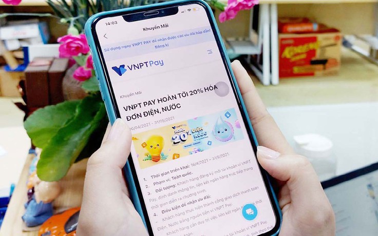 Thanh toán hóa đơn qua ví VNPT PAY được hoàn tiền đến 20%