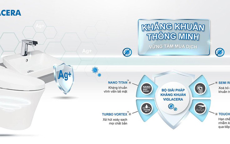 Kháng khuẩn bền vững cho phòng tắm với bộ giải pháp công nghệ từ Viglacera