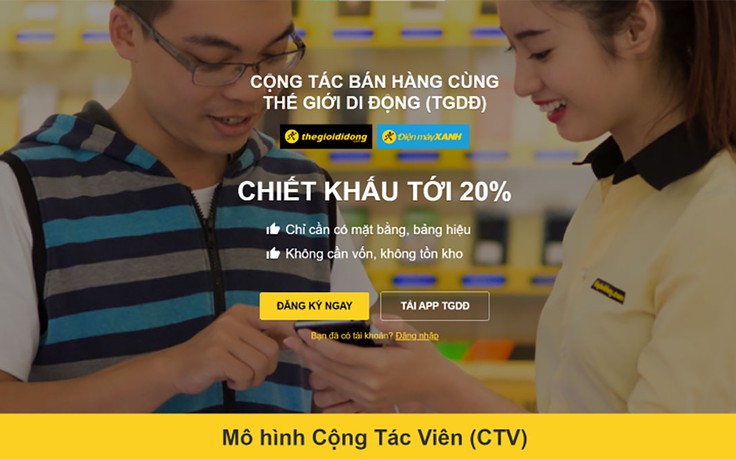 Mô hình CTV của Thế Giới Di Động: cứu cánh doanh thu với kỳ vọng 2.000 tỉ/năm