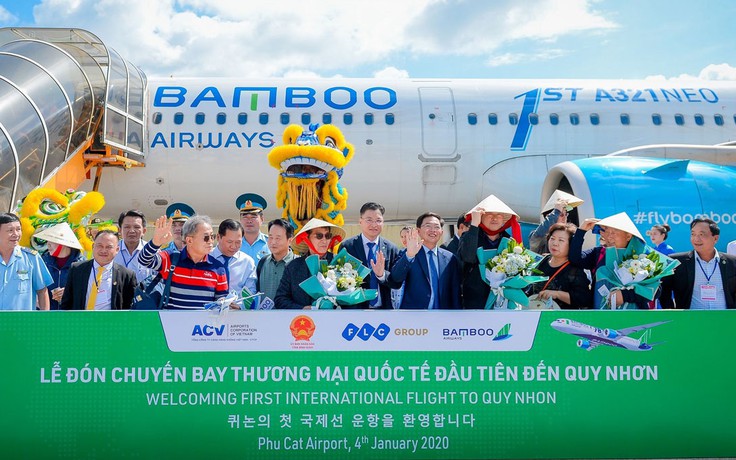 Bamboo Airways khai thác chuyến bay quốc tế đầu tiên đến Quy Nhơn